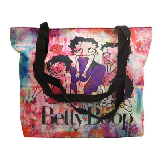 New Pink Betty Boop Pick Collage Tote Bag Large Shoulder Shopping Gift Photos - Picture 2 of 4